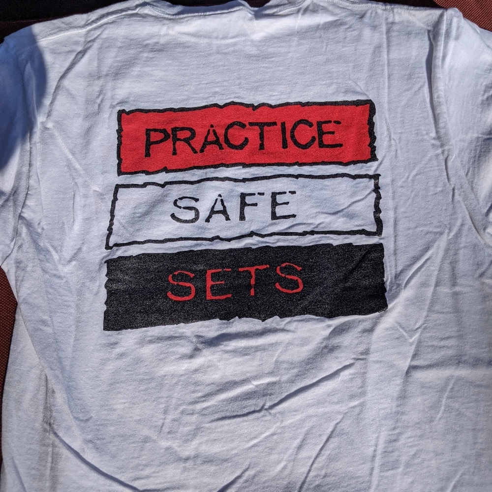 Volleyball Tshirt Practice Safe Sets Size Medium 100% Cotton